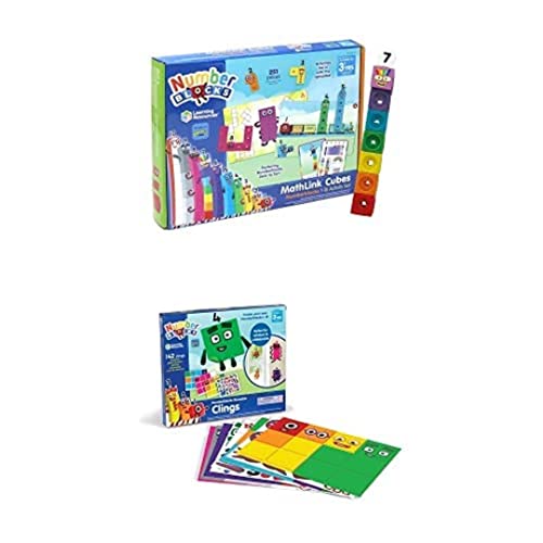 Learning Resources Lernressourcen MathLink Cubes Numberblocks 1-10 Activity Set Numberblocks Reusable Clings Erstellen Sie die Numberblocks eins bis zehn auf Windows & Whiteboards. von Learning Resources