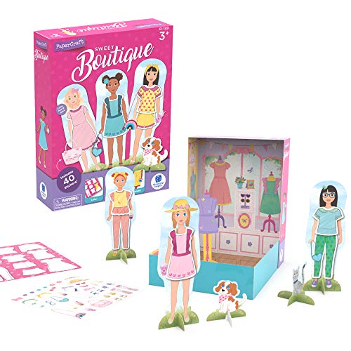 Learning Resources PaperCraft Sweet Boutique, Papierpuppen, Mode Boutique Spielzeug, Kinder Papier Spielset, ab 3 Jahren von Educational Insights