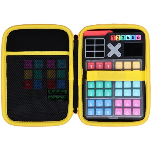 Lebakort Hart Tasche Hülle Etui für GiiKER Smart Sudoku Puzzle Spiele (Schwarzer + gelber Reißverschluss) von Lebakort