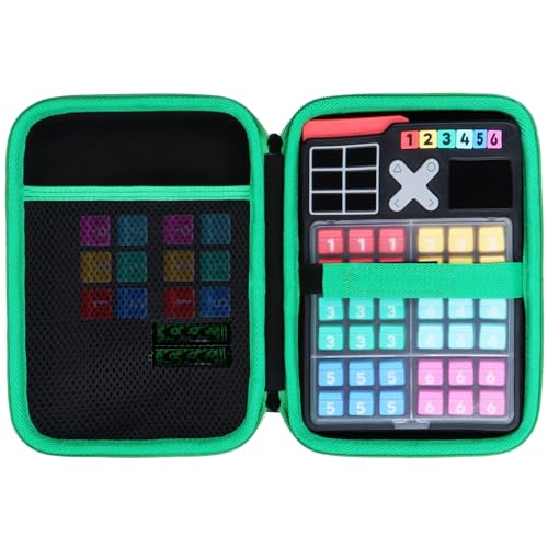 Lebakort Hart Tasche Hülle Etui für GiiKER Smart Sudoku Puzzle Spiele (Schwarzer + grüner Reißverschluss) von Lebakort