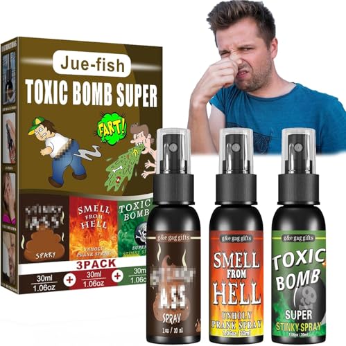 Lebenistgut 90ML Furzspray, 3 Stück Stinkbomben Spray, Pupsspray Stinkbombe, Pupsspray, Fart Spray Prank, Furzspray Ekliger, 30ml Scherzartikel Furzspray, Halloween Streichspielzeug Erwachsene Lebenistgut 90ML Furzspray, 3 Stück Stinkbomben Spray, Pupsspray Stinkbombe, Pupsspray, Fart Spray Prank, Furzspray Ekliger, 30ml Scherzartikel Furzspray, Halloween Streichspielzeug Erwachsene von Lebenistgut