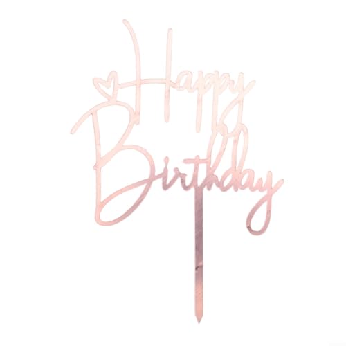 Happy Birthday Tortendeko für Partys und Feiern mit Namen (Roségold7) von Lecreatekit