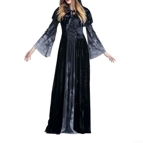 Kleiner Teufel Vampirkostüm für Damen, Karneval, Umhang, Röcke, Teufel, Vampir, Cosplay-Kleid für Feiern, Cosplay, Konvention, Größe M, Schwarz von Lecreatekit