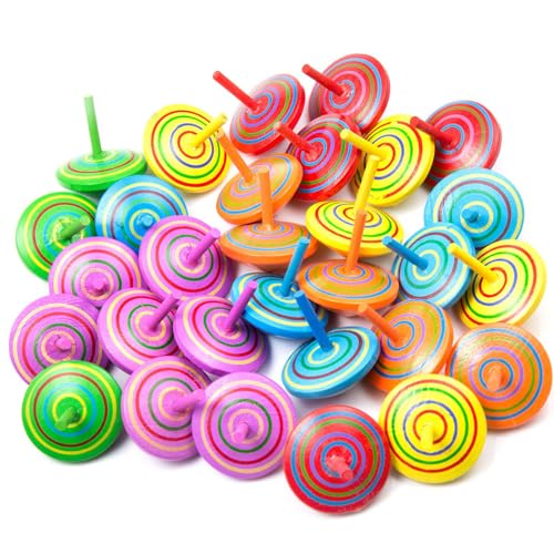 Lectorias 30 Stück Kreisel aus Holz, Holzkreisel für Kinder, Spielzeugkreisel Mitgebsel 6cm, Spielzeug Kreisel mit 6 Bunten für Kinder Perfekt als Kindergeschenk Partydekoration Freizeitspielzeug Lectorias 30 Stück Kreisel aus Holz, Holzkreisel für Kinder, Spielzeugkreisel Mitgebsel 6cm, Spielzeug Kreisel mit 6 Bunten für Kinder Perfekt als Kindergeschenk Partydekoration Freizeitspielzeug von Lectorias