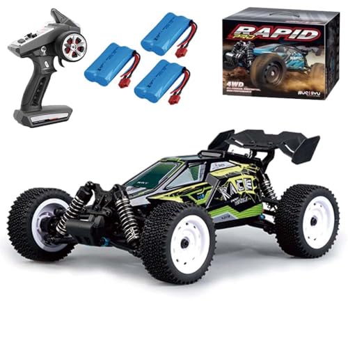 Ledovan 1:16 Ferngesteuertes Auto für Erwachsene, 50 km/h Off-Road All Terrain, 4WD Wasserdichter Monstertruck,Kohlebürste Motor,2.4GHz RC Buggy,Grün(3 Batterien) von Ledovan