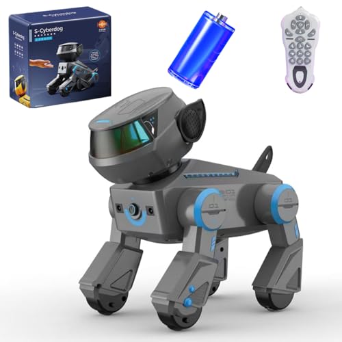 Ledovan Roboter Hund Kinder Ferngesteuerter Spielzeug, Interaktiver Anfassen Roboterhund für Kinder 3-12 Jahren Geschenke,Intelligenter Singen und Tanzen Programmierung Handstand-Liegestütze (Grau) von Ledovan