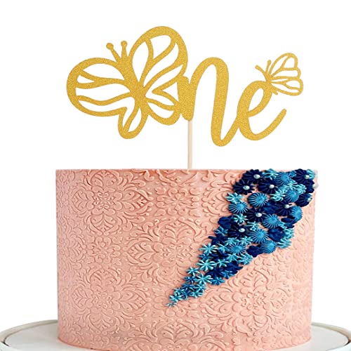 Gold One Butterfly Cake Topper - Single-side Gold Glitter Butterfly 1st Birthday Cake Decoration for Girl Boy, Photo Props for Baby Shower, Butterfly Cake Smash Topper, First Birthday Cake Topper Gold One Butterfly Cake Topper - Single-side Gold Glitter Butterfly 1st Birthday Cake Decoration for Girl Boy, Photo Props for Baby Shower, Butterfly Cake Smash Topper, First Birthday Cake Topper von LeeLeeAn