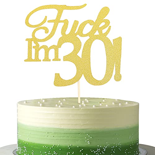 Kuchendekoration "Fuck I'm 30th Birthday", Cheers 30. Geburtstag, Party, Kuchendekoration, lustig, dreißig Fucking One Gold Glitter Kuchendekoration, Erwachsene Kuchendekoration Kuchendekoration "Fuck I'm 30th Birthday", Cheers 30. Geburtstag, Party, Kuchendekoration, lustig, dreißig Fucking One Gold Glitter Kuchendekoration, Erwachsene Kuchendekoration von LeeLeeAn