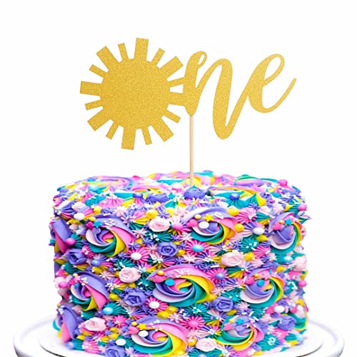 Sun One Birthday Cake Toppers - Gold Glitter Baby First Birthday Cake Topper, Sun 1st Birthday Cake Topper for Smash Cake/Baby Shower/Photo Booth Props Decor, You Are My Sunshine Cake Decoration Sun One Birthday Cake Toppers - Gold Glitter Baby First Birthday Cake Topper, Sun 1st Birthday Cake Topper for Smash Cake/Baby Shower/Photo Booth Props Decor, You Are My Sunshine Cake Decoration von LeeLeeAn