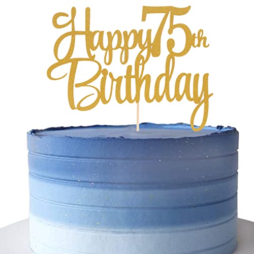 Kuchendekoration zum 75. Geburtstag – Singe-Side Gold Glitter Kuchen Dekoration, Party Kuchendekoration Zubehör, Hallo 75 Kuchendekoration zum 75. Geburtstag – Singe-Side Gold Glitter Kuchen Dekoration, Party Kuchendekoration Zubehör, Hallo 75 von LeeLeeAn