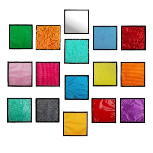 LeeQinersw 16-teilige sensorische Matten, Bodenfliesen, praktische Touch-Wandpaneele, sensorische Pads für Kinder, Jungen und Mädchen, Heimerkundungs-Spielgruppe von LeeQinersw