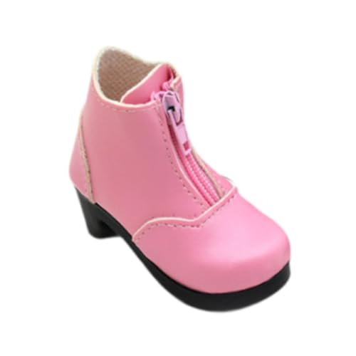 LeeQinersw 24 -Zoll -Puppenstiefel PU tun Play Toy Comfort High Top Puppenstiefel Miniatur -Puppenschuhe für Schlüsselbundpuppen täglich Kleidung, Rosa von LeeQinersw