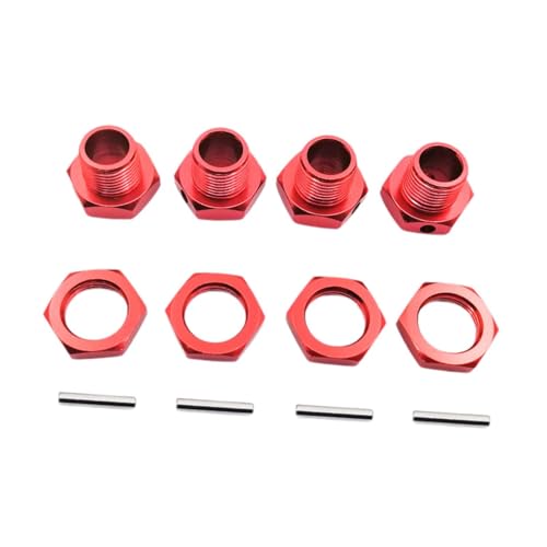 LeeQinersw 4 Stück RC Car Hex Wheel -Radnaben Antriebsadapter Ersatz 1/8 Skala -Rad -Hex -Adapter, Rot LeeQinersw 4 Stück RC Car Hex Wheel -Radnaben Antriebsadapter Ersatz 1/8 Skala -Rad -Hex -Adapter, Rot von LeeQinersw