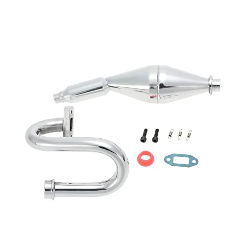 LeeQinersw Auspuffrohr Resonanzrohr Schalldämpfer Auspuffanlage Aus Aluminiumlegierung für Verbesserte Leistung Und Sound für RC Monstertrucks Und Fahrzeu, Silber3 LeeQinersw Auspuffrohr Resonanzrohr Schalldämpfer Auspuffanlage Aus Aluminiumlegierung für Verbesserte Leistung Und Sound für RC Monstertrucks Und Fahrzeu, Silber3 von LeeQinersw