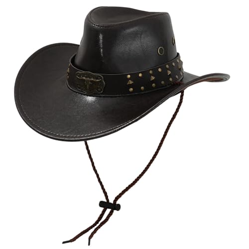 LeeQinersw Cowboyhut Frauen trendy Outdoor -Hut für Wanderkostüm -Requisiten Reisen, Dunkelbraun LeeQinersw Cowboyhut Frauen trendy Outdoor -Hut für Wanderkostüm -Requisiten Reisen, Dunkelbraun von LeeQinersw