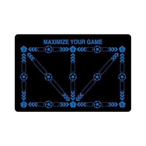 LeeQinersw Fußballtraining Matte Agilität Fußstapfenpad, Schwarz Blau LeeQinersw Fußballtraining Matte Agilität Fußstapfenpad, Schwarz Blau von LeeQinersw
