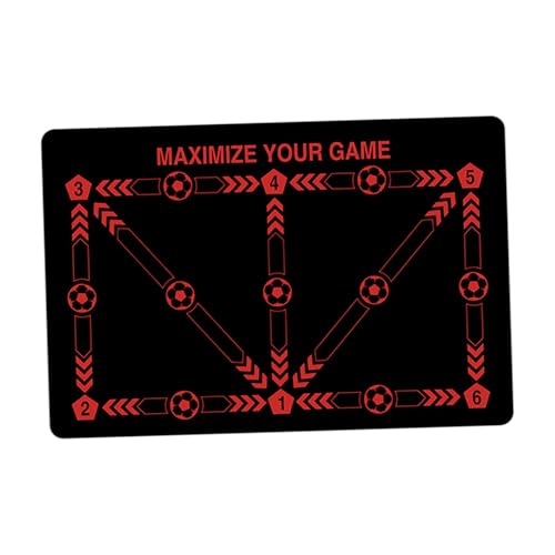 LeeQinersw Fußballtraining Matte Agilität Fußstapfenpad, Schwarz Rot LeeQinersw Fußballtraining Matte Agilität Fußstapfenpad, Schwarz Rot von LeeQinersw