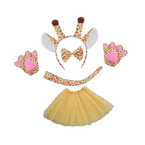 LeeQinersw Giraffen-Kostüm-Set, Cosplay, niedliches Kostümzubehör für Neujahrs-Mottopartys, Gelb LeeQinersw Giraffen-Kostüm-Set, Cosplay, niedliches Kostümzubehör für Neujahrs-Mottopartys, Gelb von LeeQinersw