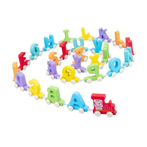 LeeQinersw Holzeisenbahn-Set, Zugautos, Cartoon-Lernspielzeug, buntes Stapel-Alphabet ABC, für Kinder, Mädchen, Jungen, Kinder LeeQinersw Holzeisenbahn-Set, Zugautos, Cartoon-Lernspielzeug, buntes Stapel-Alphabet ABC, für Kinder, Mädchen, Jungen, Kinder von LeeQinersw