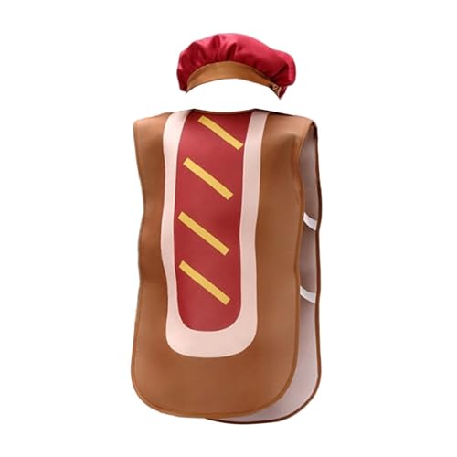 LeeQinersw Hot Dog Kostüm für Kinder, dekorative Mottoparty, Essen, Cosplay, L LeeQinersw Hot Dog Kostüm für Kinder, dekorative Mottoparty, Essen, Cosplay, L von LeeQinersw