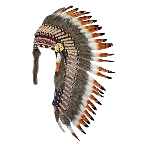 LeeQinersw Indianer Häuptling Kopfschmuck Herren Damen Kopfschmuck Verkleidung Accessoire LeeQinersw Indianer Häuptling Kopfschmuck Herren Damen Kopfschmuck Verkleidung Accessoire von LeeQinersw