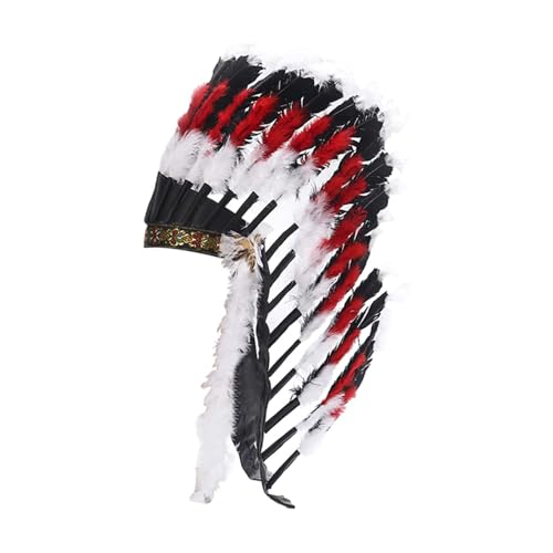 LeeQinersw Indianer Häuptling Kopfschmuck Stirnband Kopfbedeckung Verkleidung Accessoire für Tanz Cosplay LeeQinersw Indianer Häuptling Kopfschmuck Stirnband Kopfbedeckung Verkleidung Accessoire für Tanz Cosplay von LeeQinersw