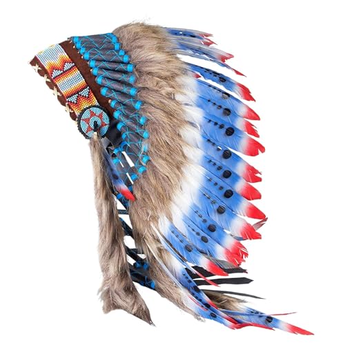 LeeQinersw Indianer Kopfschmuck Haarschmuck Halloween Künstliche Feder Kopfschmuck LeeQinersw Indianer Kopfschmuck Haarschmuck Halloween Künstliche Feder Kopfschmuck von LeeQinersw