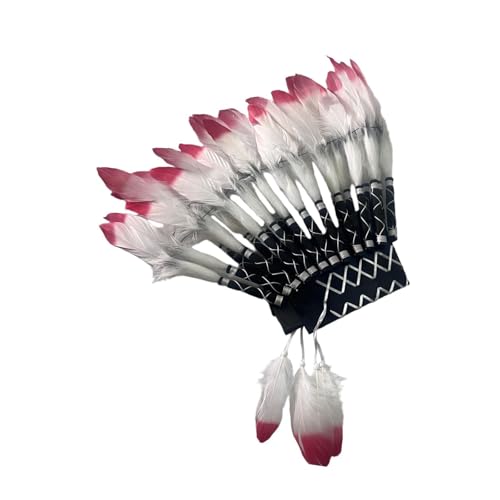 LeeQinersw Indianerhut, künstlicher Federkopfschmuck, dekorativ für Kostüme von LeeQinersw