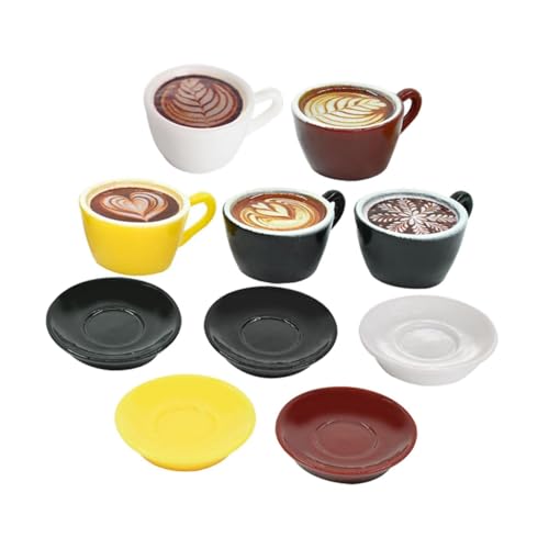 LeeQinersw Kaffeetassen-Set, Miniatur-Lebensmittelspielzeug, Puppenhaus, Latte-Lebensszene, Modell, Desktop-Dekoration, Miniatur-Lebensmittel-Spielset, DIY-Kit, 10 Stück LeeQinersw Kaffeetassen-Set, Miniatur-Lebensmittelspielzeug, Puppenhaus, Latte-Lebensszene, Modell, Desktop-Dekoration, Miniatur-Lebensmittel-Spielset, DIY-Kit, 10 Stück von LeeQinersw