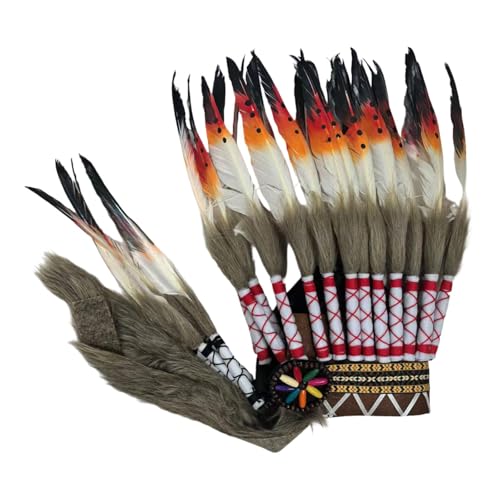 LeeQinersw Künstlicher Federkopfschmuck für Tanzaufführungen Und Halloween von LeeQinersw