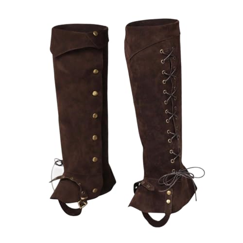 LeeQinersw Piraten-Stiefelstulpen, Schuhüberzüge, Beinüberzüge für Theateraufführungen, Kaffee von LeeQinersw
