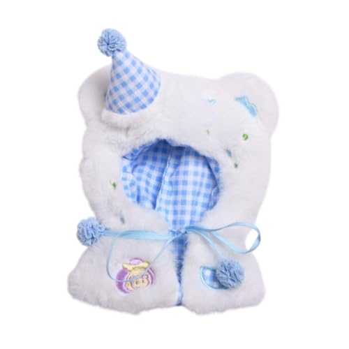 LeeQinersw Plüschpuppe Kleidung Dolls Umhang für 15-17 cm Puppen entzückende gefüllte Figuren Spielzeug Puppe Kleid weiche Kostüme ACCS Doll Kleidung, Blau von LeeQinersw