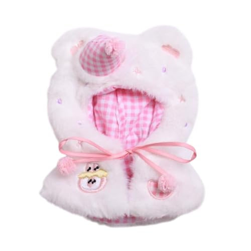 LeeQinersw Plüschpuppe Kleidung Dolls Umhang für 15-17 cm Puppen entzückende gefüllte Figuren Spielzeug Puppe Kleid weiche Kostüme ACCS Doll Kleidung, Rosa von LeeQinersw