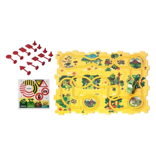 LeeQinersw Puzzle -Strecke Auto Paly Set Rail Car Building Toys Gleis Bausteine Spielerbahnspielzeug für Kinder, Dinosaurierthema LeeQinersw Puzzle -Strecke Auto Paly Set Rail Car Building Toys Gleis Bausteine Spielerbahnspielzeug für Kinder, Dinosaurierthema von LeeQinersw