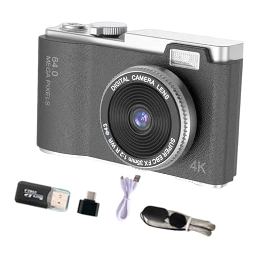 LeeQinersw Tragbares -Digitalkamera-Spielzeug, 11,7 x 6,4 x 2,9 cm, multifunktionales Zubehör für die Fotografie, Akkulaufzeit, 2,4-Zoll-Bildschirm, Schwarz von LeeQinersw