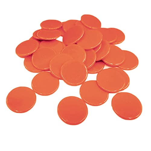 Leeadwaey 100 Stück Pokerchips Münzen einfarbig Casino Supply Familienspiele Zubehör orange von Leeadwaey