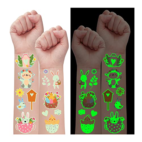 Leesgel Leuchtende Ostern Tattoos Geschenke für Kinder, 100-Stile leuchtende temporäre Tattoos für Ostern Dekorationen, Ostern Aufkleber Korb Taschen Füller für Osterei Jagd Spiele Handwerk Party Deko Leesgel Leuchtende Ostern Tattoos Geschenke für Kinder, 100-Stile leuchtende temporäre Tattoos für Ostern Dekorationen, Ostern Aufkleber Korb Taschen Füller für Osterei Jagd Spiele Handwerk Party Deko von Leesgel