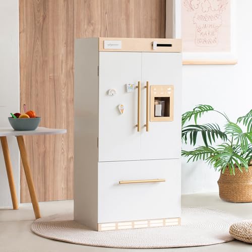 Spielküche Kühlschrank aus Holz - Interaktive Eismaschine, Doppeltür-Aufbewahrung & kreative Kühlschrankmagnete, Pretend Play Kühlschrank für Jungen & Mädchen ab 3 Jahren Spielküche Kühlschrank aus Holz - Interaktive Eismaschine, Doppeltür-Aufbewahrung & kreative Kühlschrankmagnete, Pretend Play Kühlschrank für Jungen & Mädchen ab 3 Jahren von Leeshyah