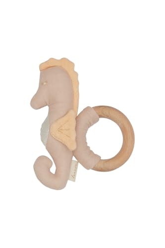 Leevje Baby-Rassel mit Holzring „Seahorse“ Kuscheltier – Greifling aus Bio-Baumwolle – Babyspielzeug für Sinneswahrnehmung & Motorik – Geschenk, Neugeborenen Geschenk – Rassel Kleinkind Leevje Baby-Rassel mit Holzring „Seahorse“ Kuscheltier – Greifling aus Bio-Baumwolle – Babyspielzeug für Sinneswahrnehmung & Motorik – Geschenk, Neugeborenen Geschenk – Rassel Kleinkind von Leevje