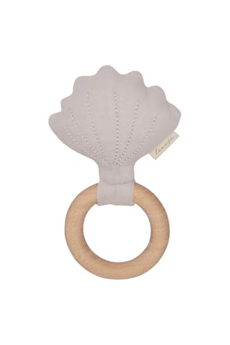 Leevje Baby-Rassel mit Holzring „Seashell“ Kuscheltier – Greifling aus Bio-Baumwolle – Babyspielzeug für Sinneswahrnehmung & Motorik – Geschenk, Neugeborenen Geschenk – Rassel Kleinkind Leevje Baby-Rassel mit Holzring „Seashell“ Kuscheltier – Greifling aus Bio-Baumwolle – Babyspielzeug für Sinneswahrnehmung & Motorik – Geschenk, Neugeborenen Geschenk – Rassel Kleinkind von Leevje