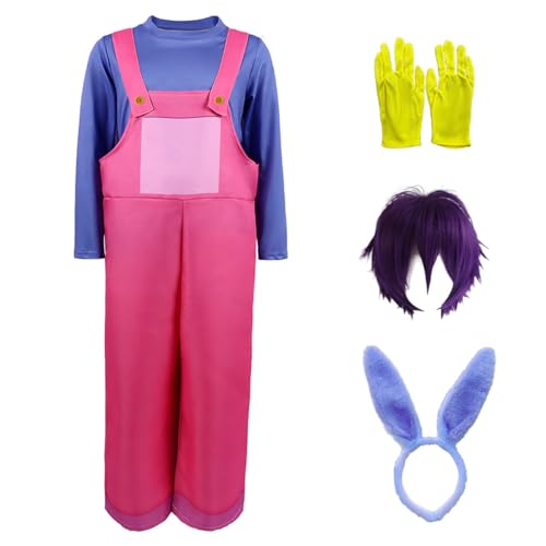 Leezeshaw Kinder Digital Circus Kostüm, Jax Kostüm Lila Kaninchen Fancy Dress, Jungen Mädchen Jax Kostüm Cosplay Outfit für Halloween und Karneval von Leezeshaw