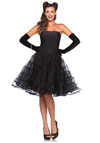LEG AVENUE 85481 - Rockabilly swing dress Petticoats, Größe M/L (Schwarz) von LEG AVENUE