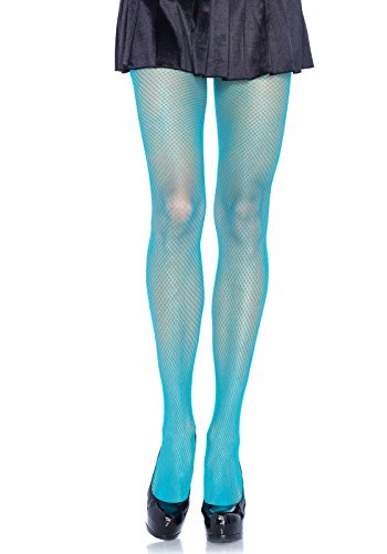 LEG AVENUE 9001 - Nylon Fishnet Pantyhose, Einheitsgröße (Neonblau) von LEG AVENUE