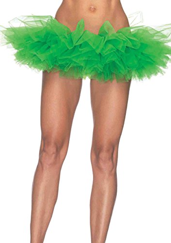 LEG AVENUE A1705 - Kurzes Damen Organza Tutu Petticoat, Einheitsgröße (EUR 36-40), Grün von LEG AVENUE