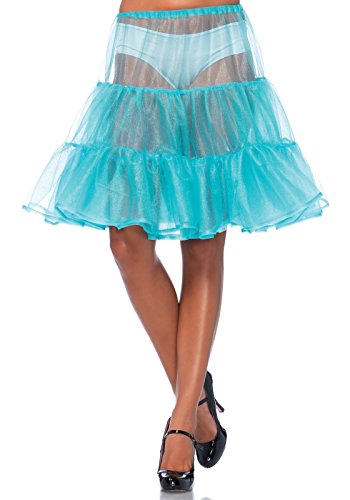 LEG AVENUE A1965 - Knee Length Petticoat Skirt Petticoats, Einheitsgröße (Tiffany-Blau) von LEG AVENUE