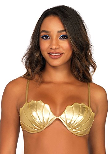 LEG AVENUE A2812 - Meerjungfrau Bikini Top in Muschelform, Damen, Small (Gold) von LEG AVENUE