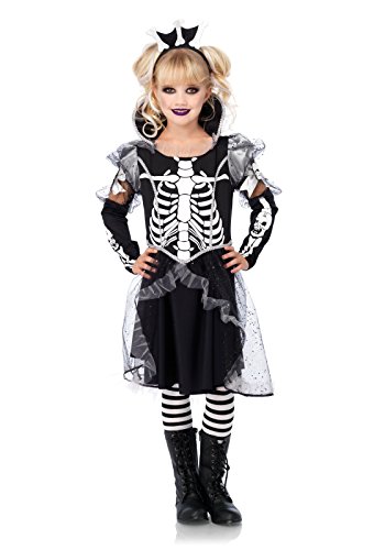 LEG AVENUE C49093 - Kostüm für Kinder "Skelett Prinzessin", Größe L, schwarz/weiß von LEG AVENUE