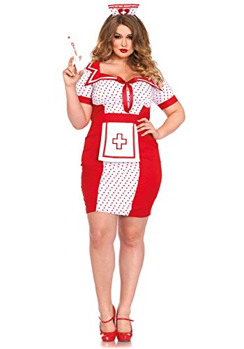 Leg Avenue 85438X - Bedside Betty Costume Set, Größe 1X-2X ( EUR 44-46) von LEG AVENUE