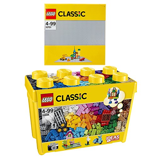 Lego Classic 2er Set 0698 10701 Große Bausteine-Box + Grundplatte von LEG