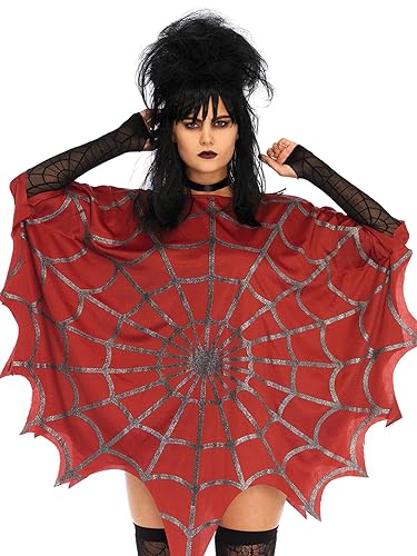 Leg Avenue Glitter web Collar & capes red von LegAvenue